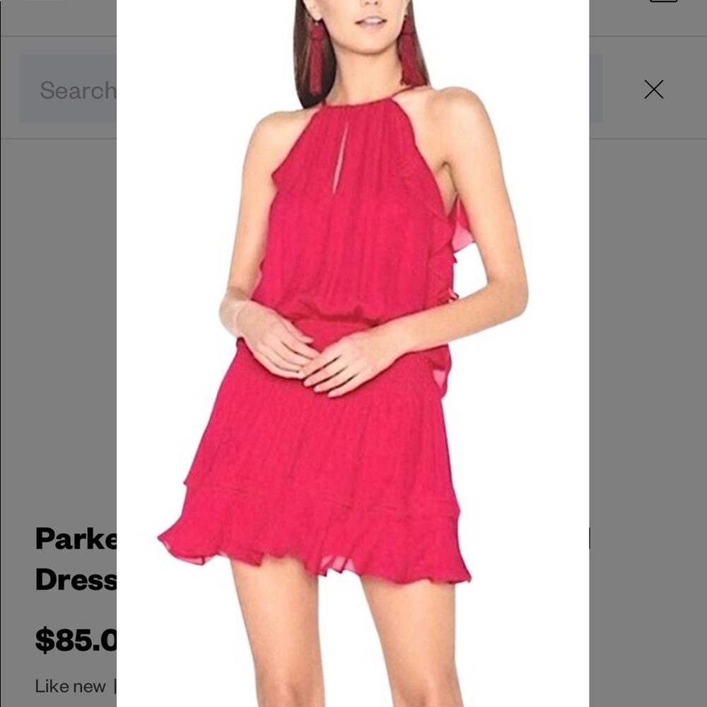 Parker pink silk dress